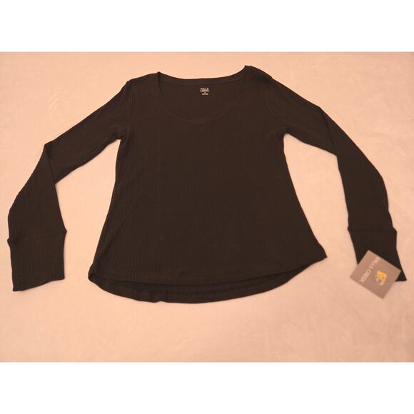 Falls Creek Women's Long Sleeve Ribbed V-Neck Top Size Medium NWT - Picture 3 of 6